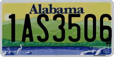 AL license plate 1AS3506