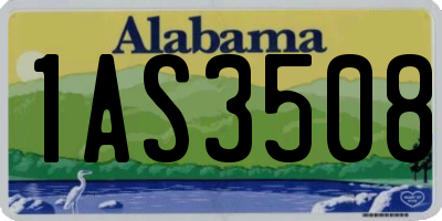 AL license plate 1AS3508
