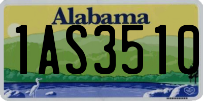 AL license plate 1AS3510