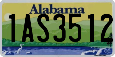 AL license plate 1AS3512
