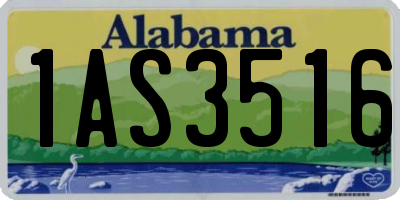 AL license plate 1AS3516