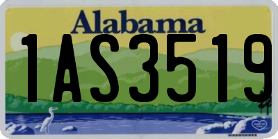 AL license plate 1AS3519