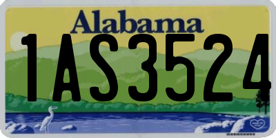 AL license plate 1AS3524