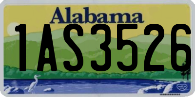 AL license plate 1AS3526