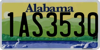 AL license plate 1AS3530