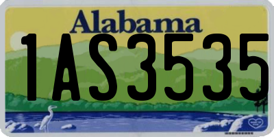 AL license plate 1AS3535