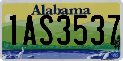 AL license plate 1AS3537