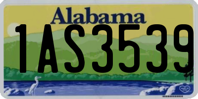 AL license plate 1AS3539