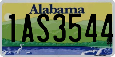 AL license plate 1AS3544
