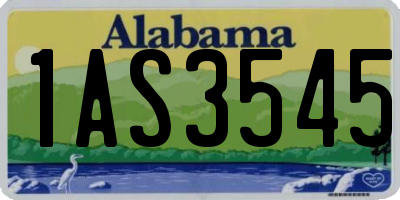 AL license plate 1AS3545