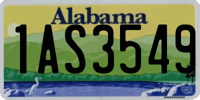 AL license plate 1AS3549