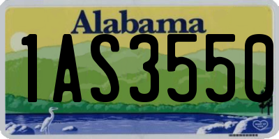 AL license plate 1AS3550