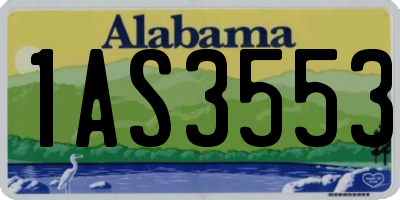 AL license plate 1AS3553