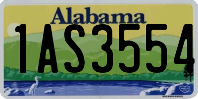 AL license plate 1AS3554