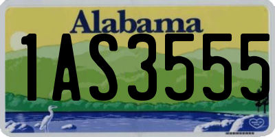 AL license plate 1AS3555