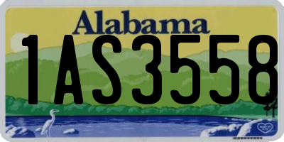 AL license plate 1AS3558