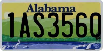 AL license plate 1AS3560