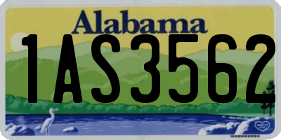 AL license plate 1AS3562