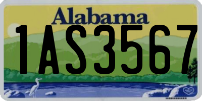 AL license plate 1AS3567
