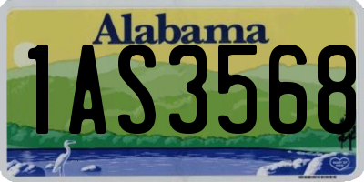 AL license plate 1AS3568
