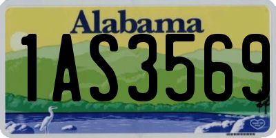 AL license plate 1AS3569