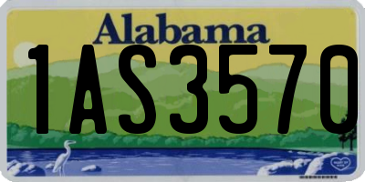 AL license plate 1AS3570