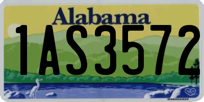 AL license plate 1AS3572