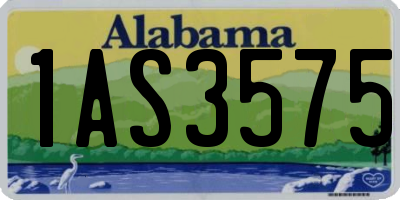 AL license plate 1AS3575