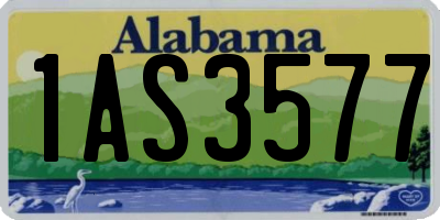 AL license plate 1AS3577