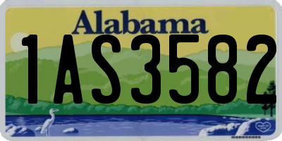 AL license plate 1AS3582