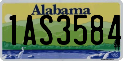 AL license plate 1AS3584