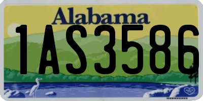 AL license plate 1AS3586