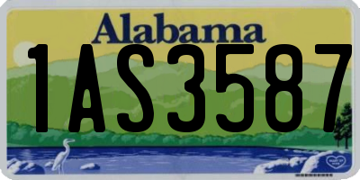 AL license plate 1AS3587