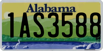 AL license plate 1AS3588