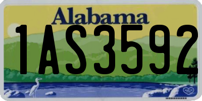 AL license plate 1AS3592