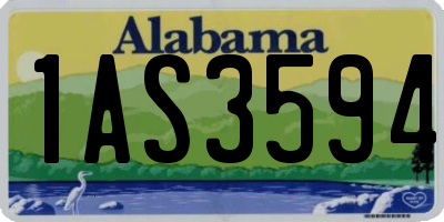 AL license plate 1AS3594