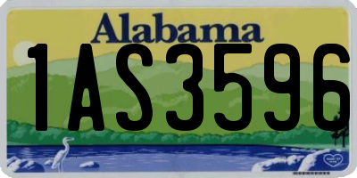 AL license plate 1AS3596