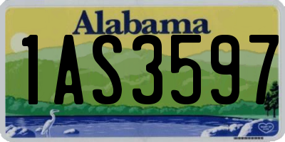 AL license plate 1AS3597