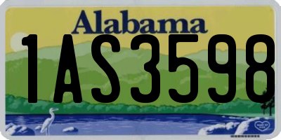 AL license plate 1AS3598