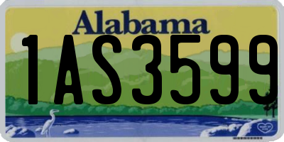 AL license plate 1AS3599