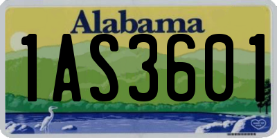 AL license plate 1AS3601