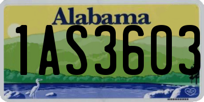 AL license plate 1AS3603