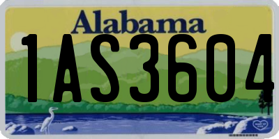 AL license plate 1AS3604