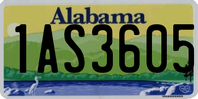 AL license plate 1AS3605