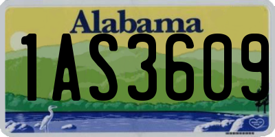 AL license plate 1AS3609