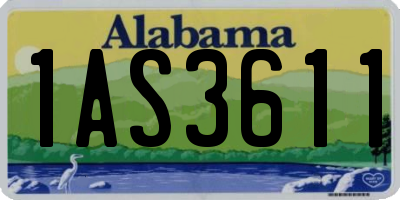 AL license plate 1AS3611