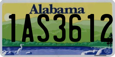 AL license plate 1AS3612