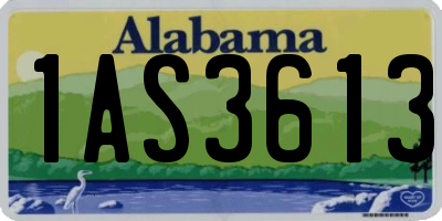 AL license plate 1AS3613