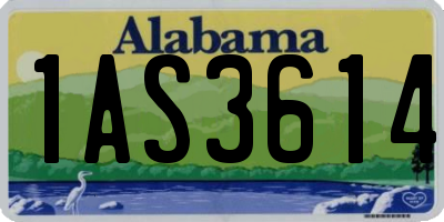 AL license plate 1AS3614