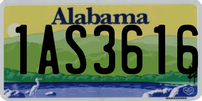 AL license plate 1AS3616